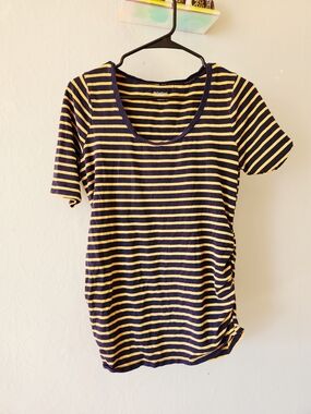 Motherhood Maternity Medium Striped Short Sleeve Tee